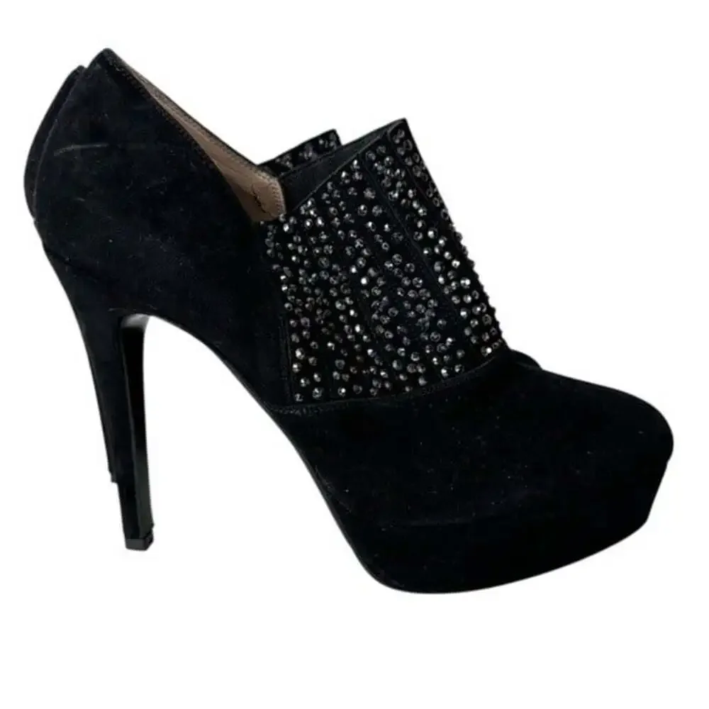 Vero Cuoio Black Studded Heels Women’s Euro 37 Leather Shoes